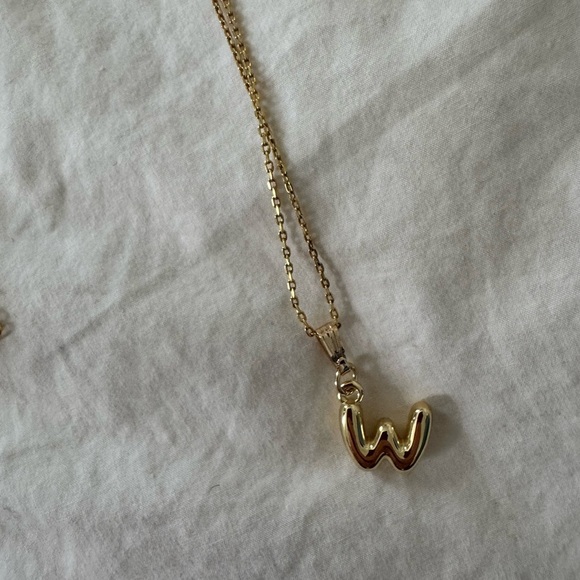 Anthropologie Jewelry - Gold Initial Pendant Necklace “W”